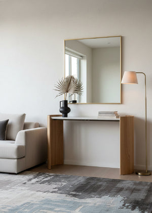 Modern European furniture - White Marble Console Table - www.oroa.com