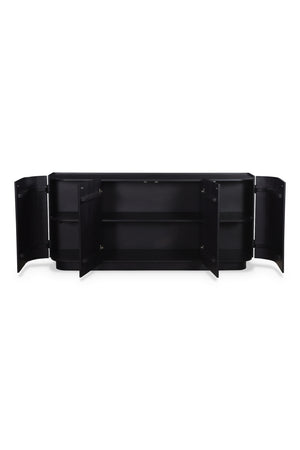   Modern European furniture - Black Acacia 4-Door Sideboard - www.oroa.com | Oroa.com