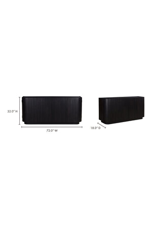   Modern European furniture - Black Acacia 4-Door Sideboard - www.oroa.com | Oroa.com
