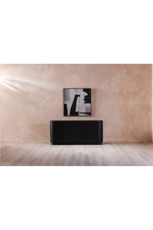   Modern European furniture - Black Acacia 4-Door Sideboard - www.oroa.com | Oroa.com