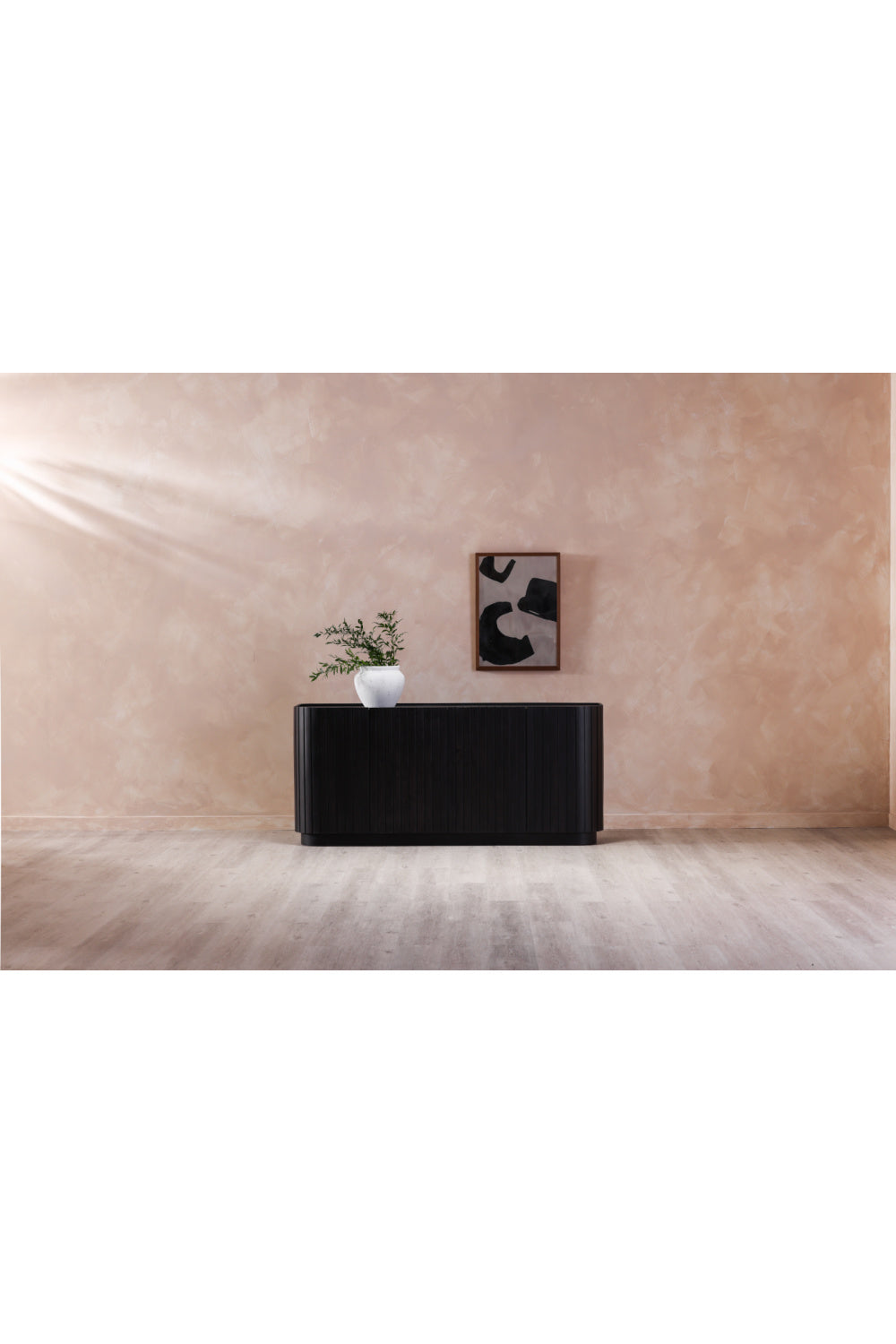   Modern European furniture - Black Acacia 4-Door Sideboard - www.oroa.com | Oroa.com