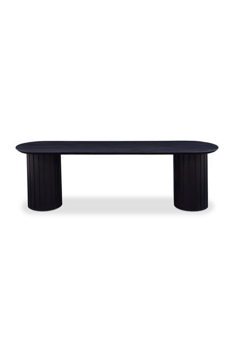 Modern European furniture - Black Acacia Wood Bench - www.oroa.com
