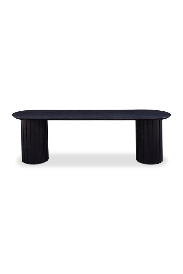 Modern European furniture - Black Acacia Wood Bench - www.oroa.com