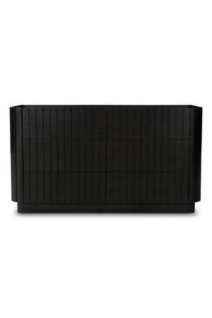 Modern European furniture - Black Acacia 6-Drawer Dresser - www.oroa.com