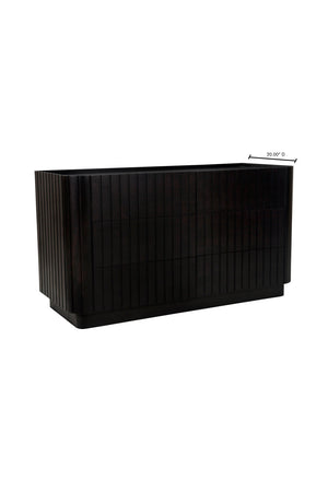 Modern European furniture - Black Acacia 6-Drawer Dresser - www.oroa.com