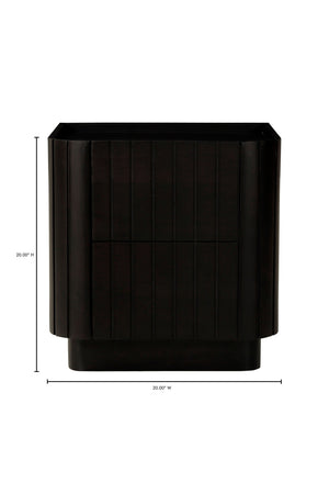   Modern European furniture - Black Acacia 2-Drawer Nightstand - www.oroa.com | Oroa.com