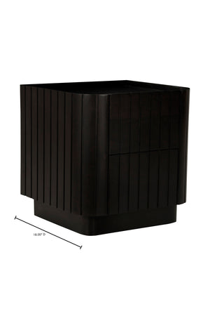   Modern European furniture - Black Acacia 2-Drawer Nightstand - www.oroa.com | Oroa.com