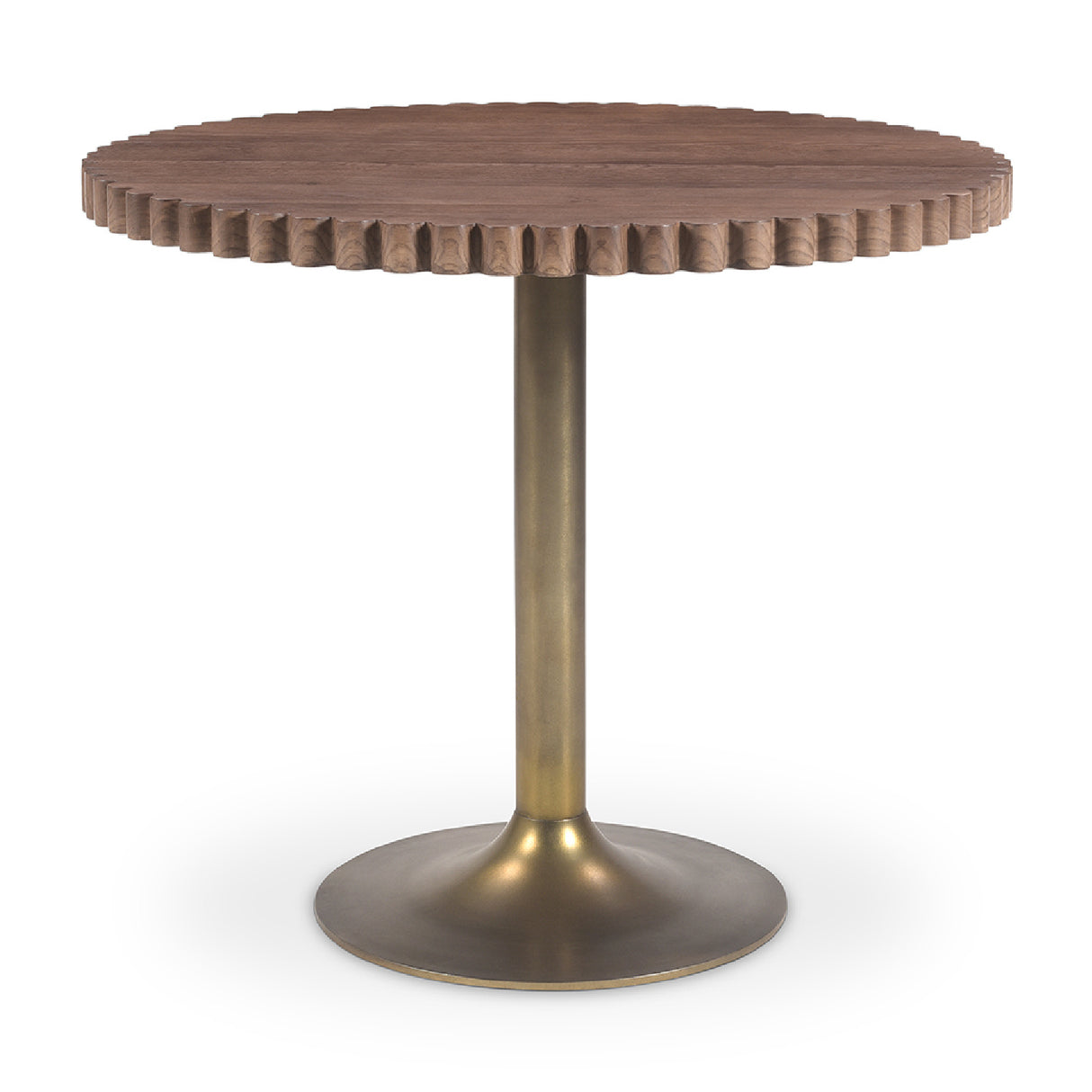 Modern European furniture - Round Scalloped Pedestal Coffee Table - www.oroa.com