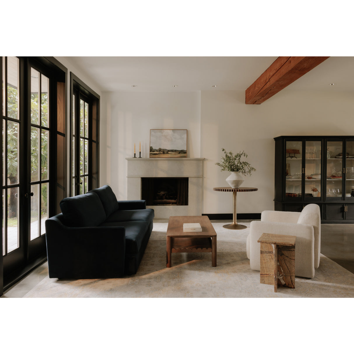 Modern European furniture - Round Scalloped Pedestal Coffee Table - www.oroa.com