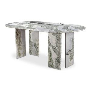 Green Onyx Marble Dining Table | Novi Living Celia | Oroa.com
