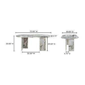 Green Onyx Marble Dining Table | Novi Living Celia | Oroa.com