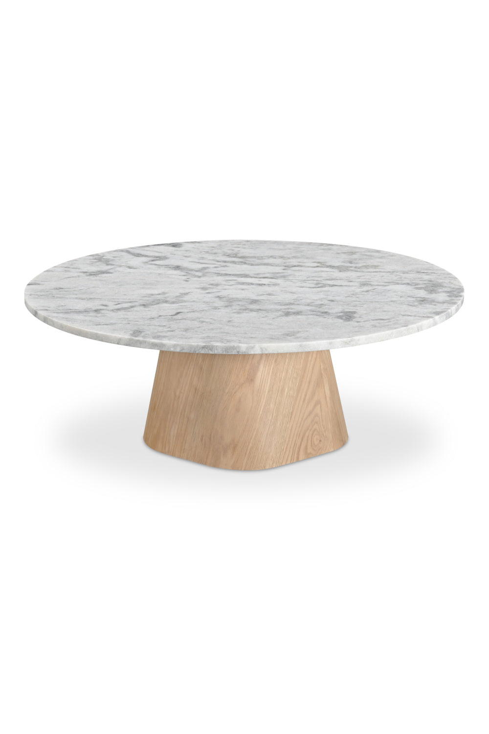 Modern European furniture - Round White Marble Coffee Table - www.oroa.com