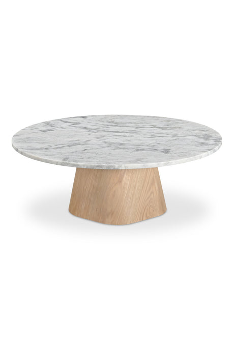 Modern European furniture - Round White Marble Coffee Table - www.oroa.com