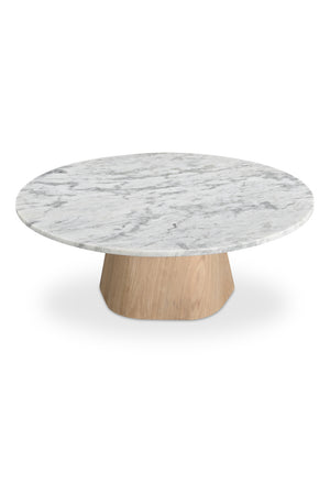Modern European furniture - Round White Marble Coffee Table - www.oroa.com