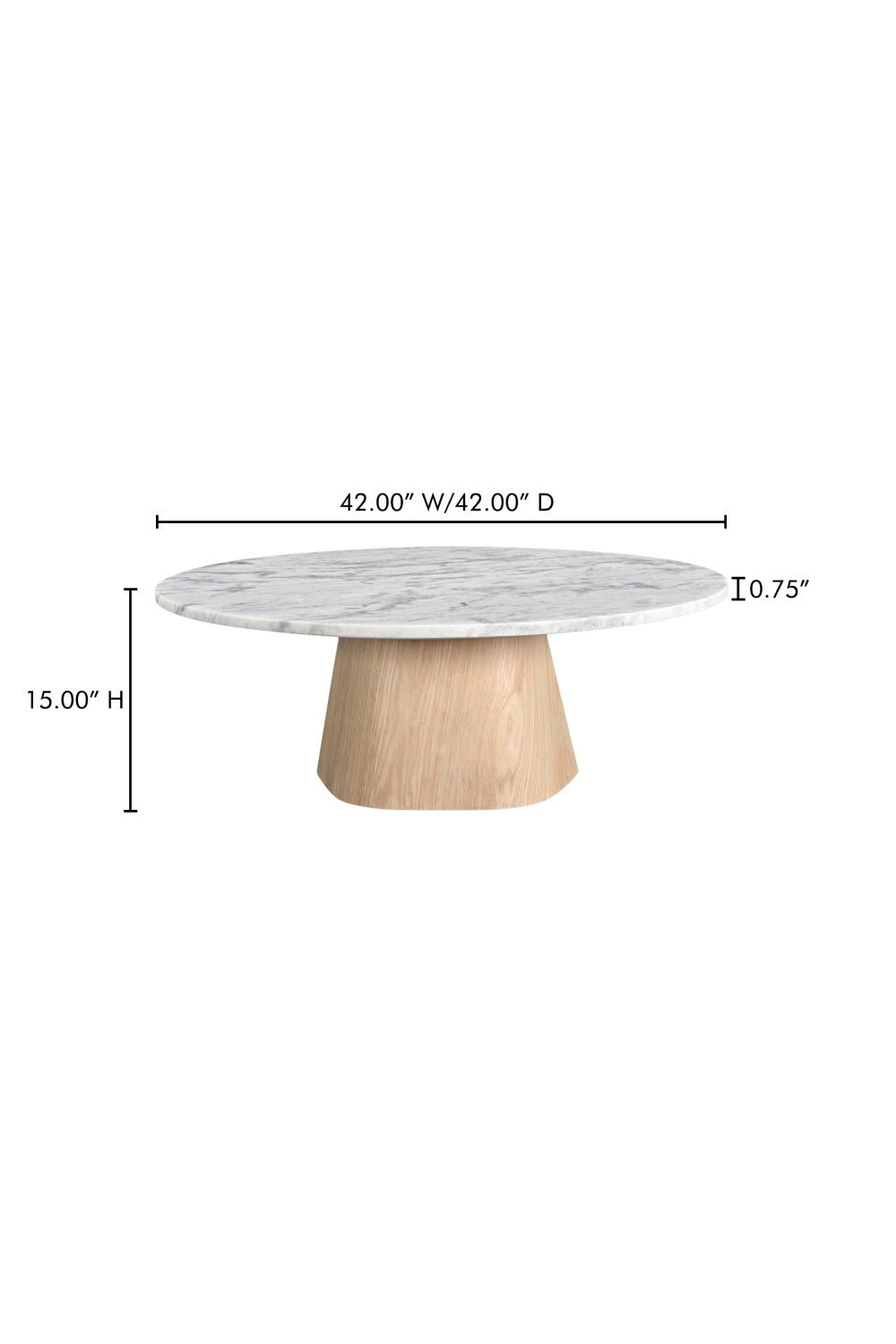 Modern European furniture - Round White Marble Coffee Table - www.oroa.com