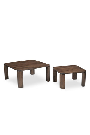 Modern European furniture - Brown Wooden Nesting Coffee Tables (2) - www.oroa.com