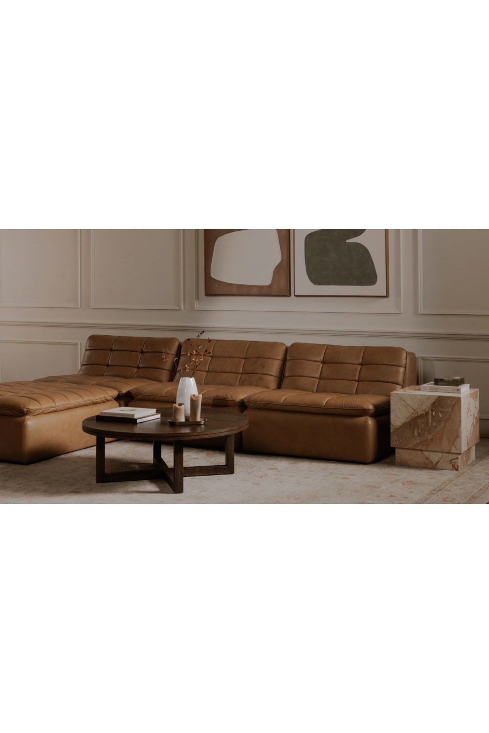 Modern European furniture - Oak Round Coffee Table - www.oroa.com