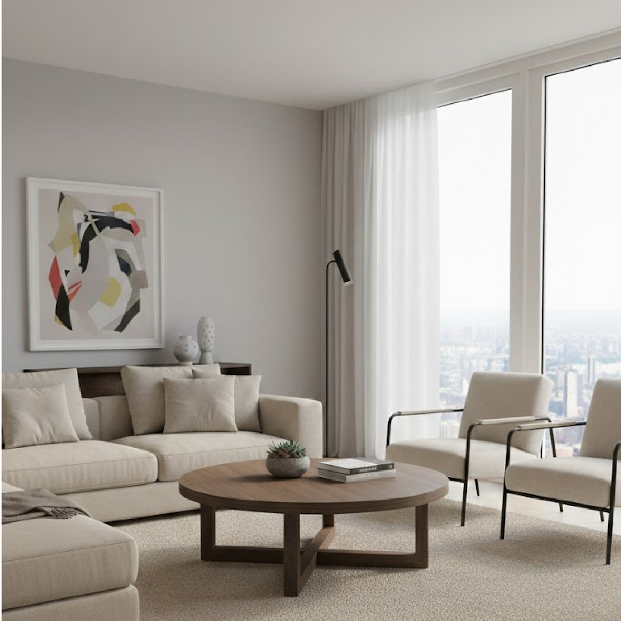 Modern European furniture - Oak Round Coffee Table - www.oroa.com