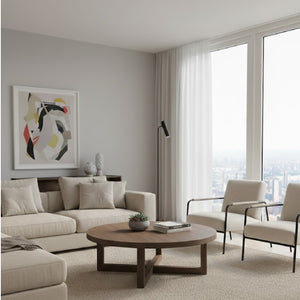 Modern European furniture - Oak Round Coffee Table - www.oroa.com