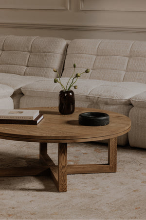 Modern European furniture - Oak Round Coffee Table - www.oroa.com