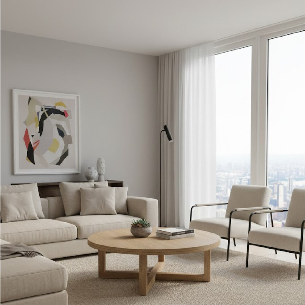 Modern European furniture - Oak Round Coffee Table - www.oroa.com