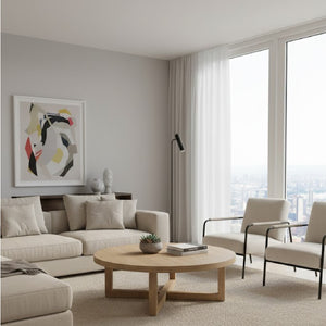 Modern European furniture - Oak Round Coffee Table - www.oroa.com