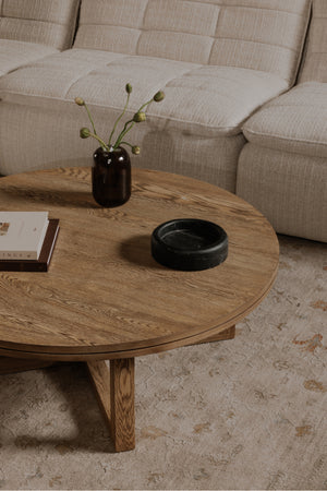 Modern European furniture - Oak Round Coffee Table - www.oroa.com