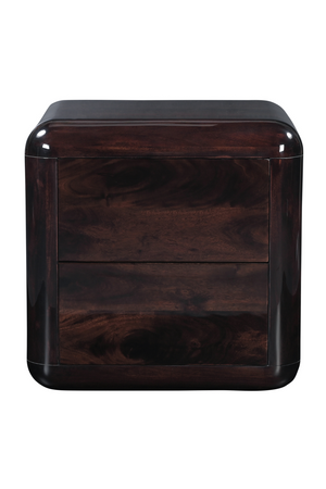   Modern European furniture - 2-Drawer Brown Acacia Nightstand - www.oroa.com | Oroa.com