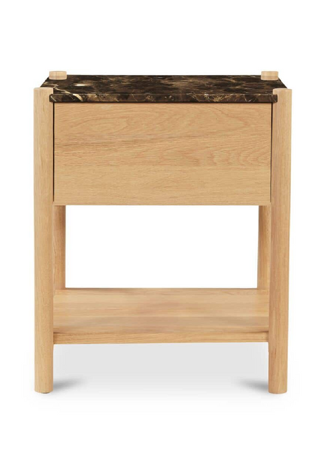 Marble Top 1-Drawer Nightstand | Novi Living Elio | Oroa.com