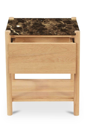 Marble Top 1-Drawer Nightstand | Novi Living Elio | Oroa.com