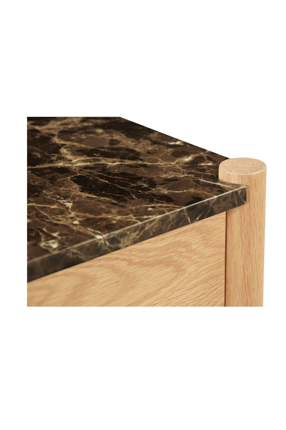 Marble Top 1-Drawer Nightstand | Novi Living Elio | Oroa.com