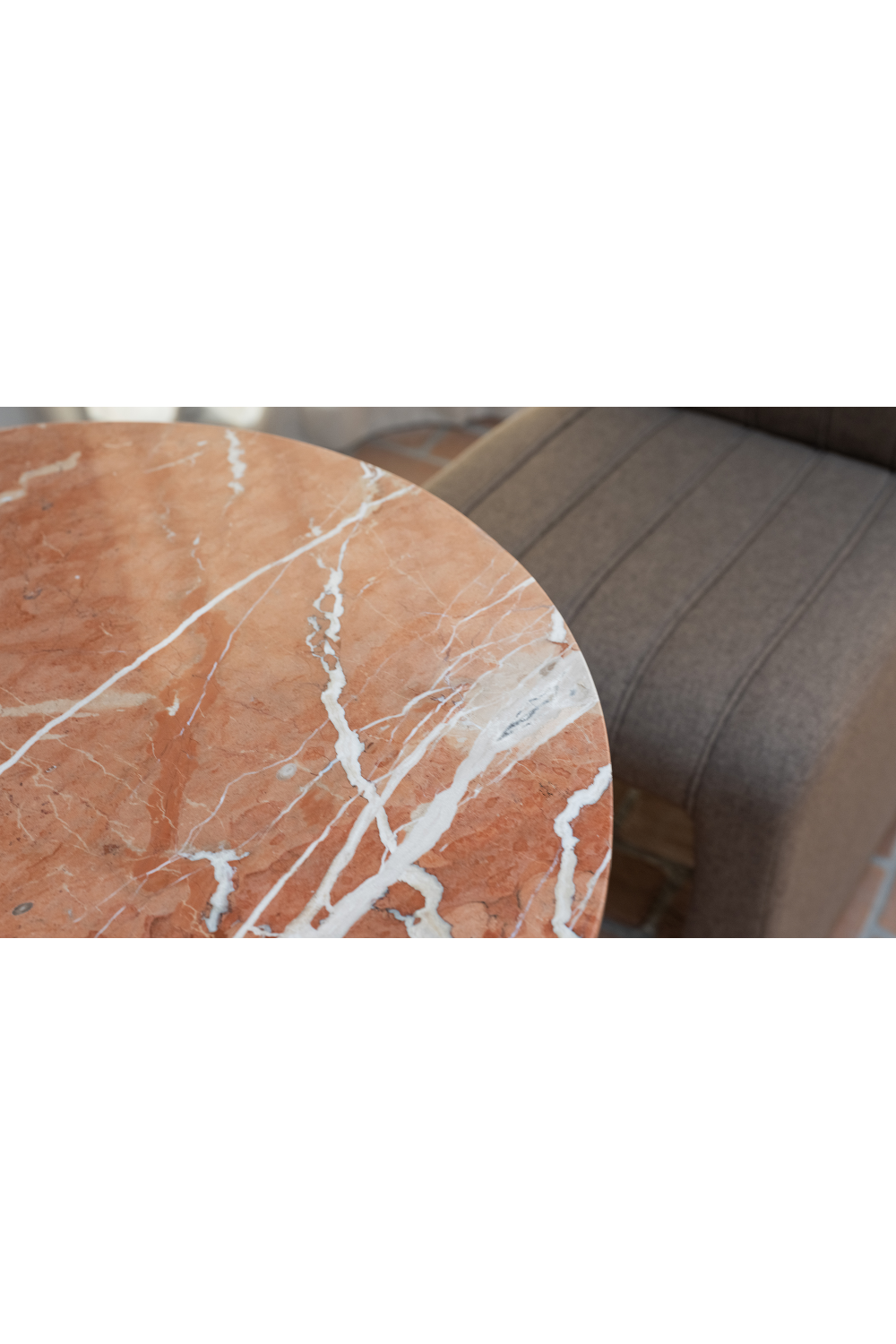 Round Marble Pedestal Coffee Table | Novi Living Sage | Oroa.com