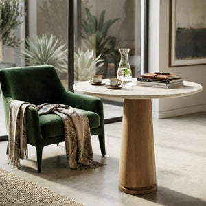   Modern European furniture - Round Marble Pedestal Coffee Table - www.oroa.com | Oroa.com