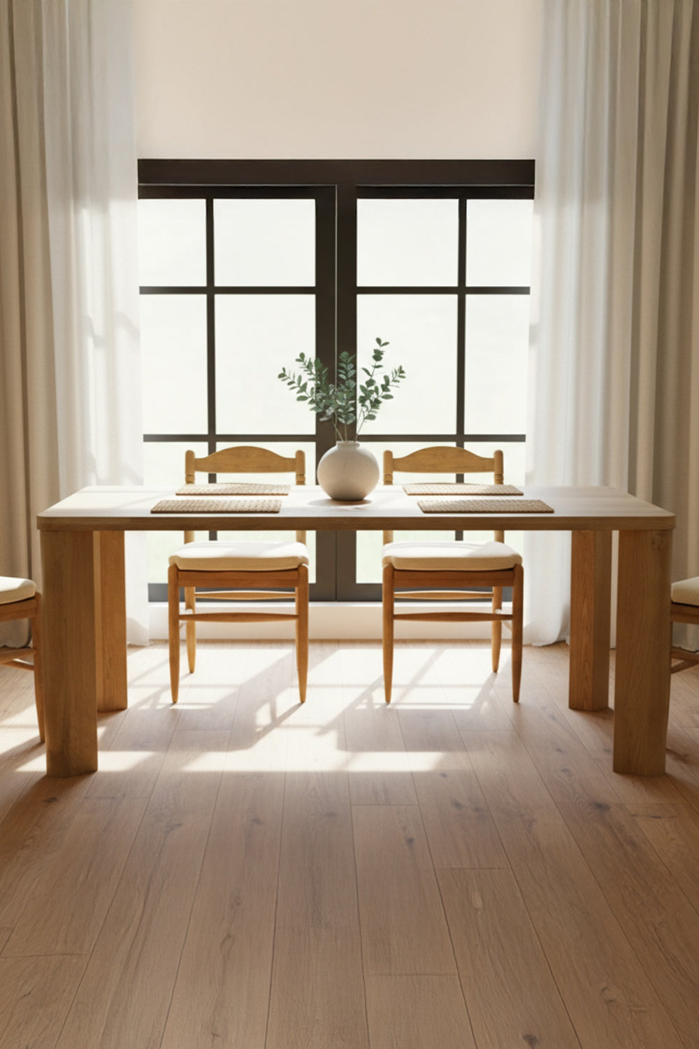 Modern European furniture - Minimalist Rectangular Dining Table - www.oroa.com