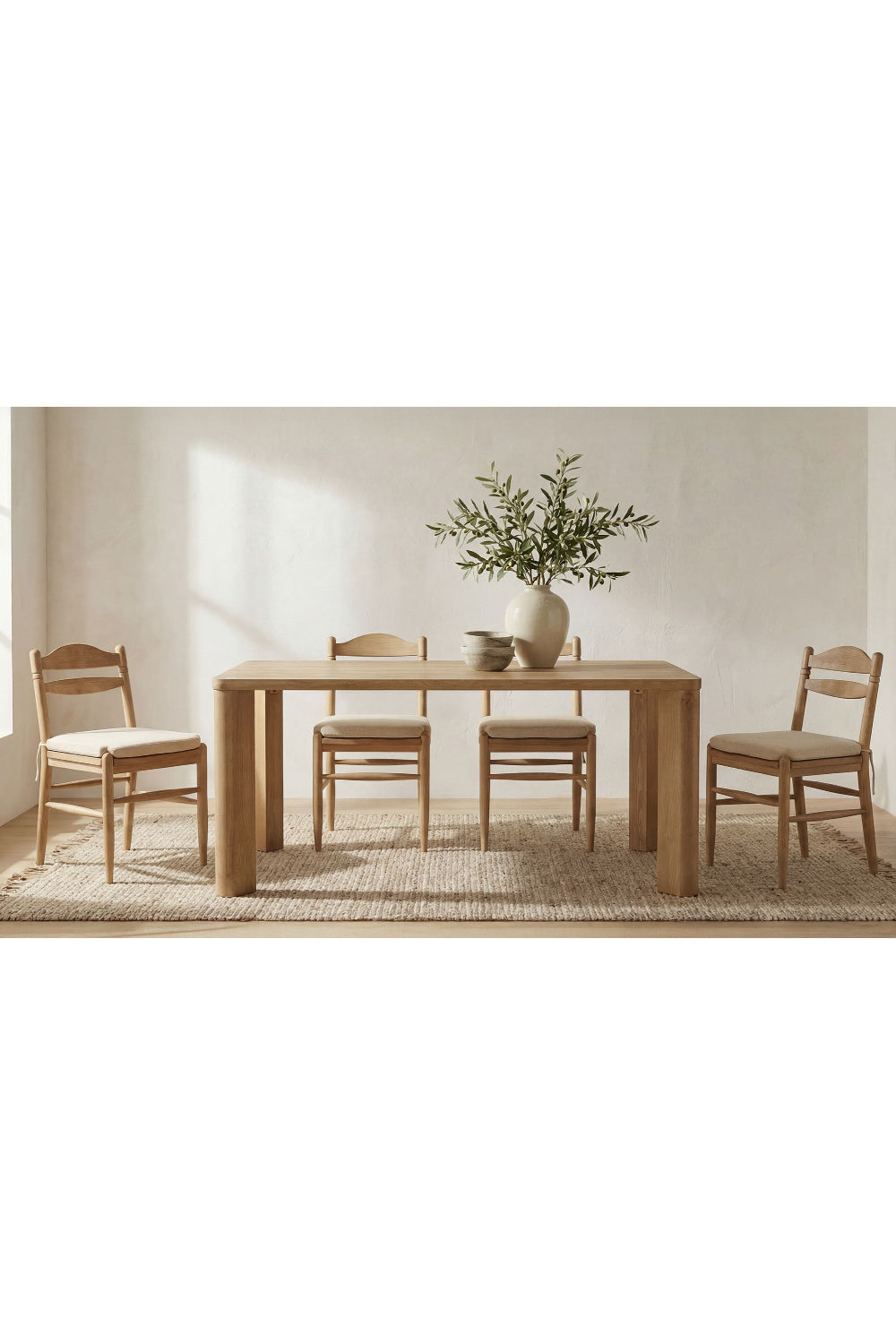 Modern European furniture - Minimalist Rectangular Dining Table - www.oroa.com