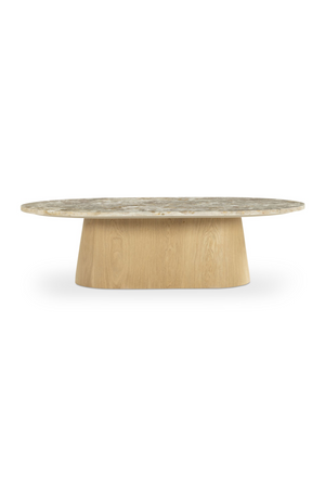 Wood Base Marble Coffee Table | Novi Living Carly | Oroa.com