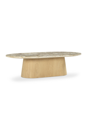 Wood Base Marble Coffee Table | Novi Living Carly | Oroa.com