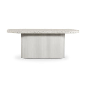   Modern European furniture - White Terrazzo Outdoor Dining Table - www.oroa.com | Oroa.com