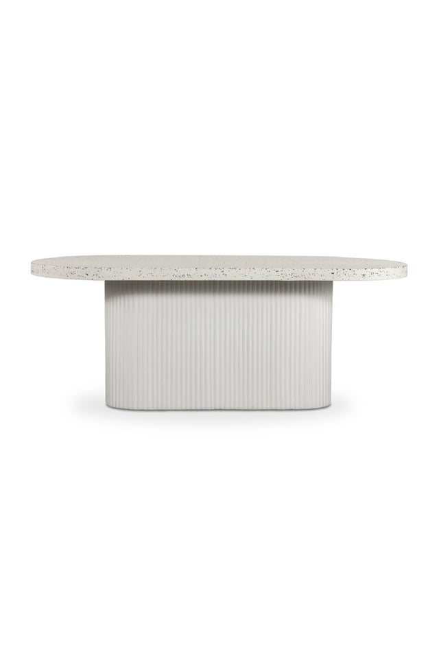 Modern European furniture - White Terrazzo Outdoor Dining Table - www.oroa.com