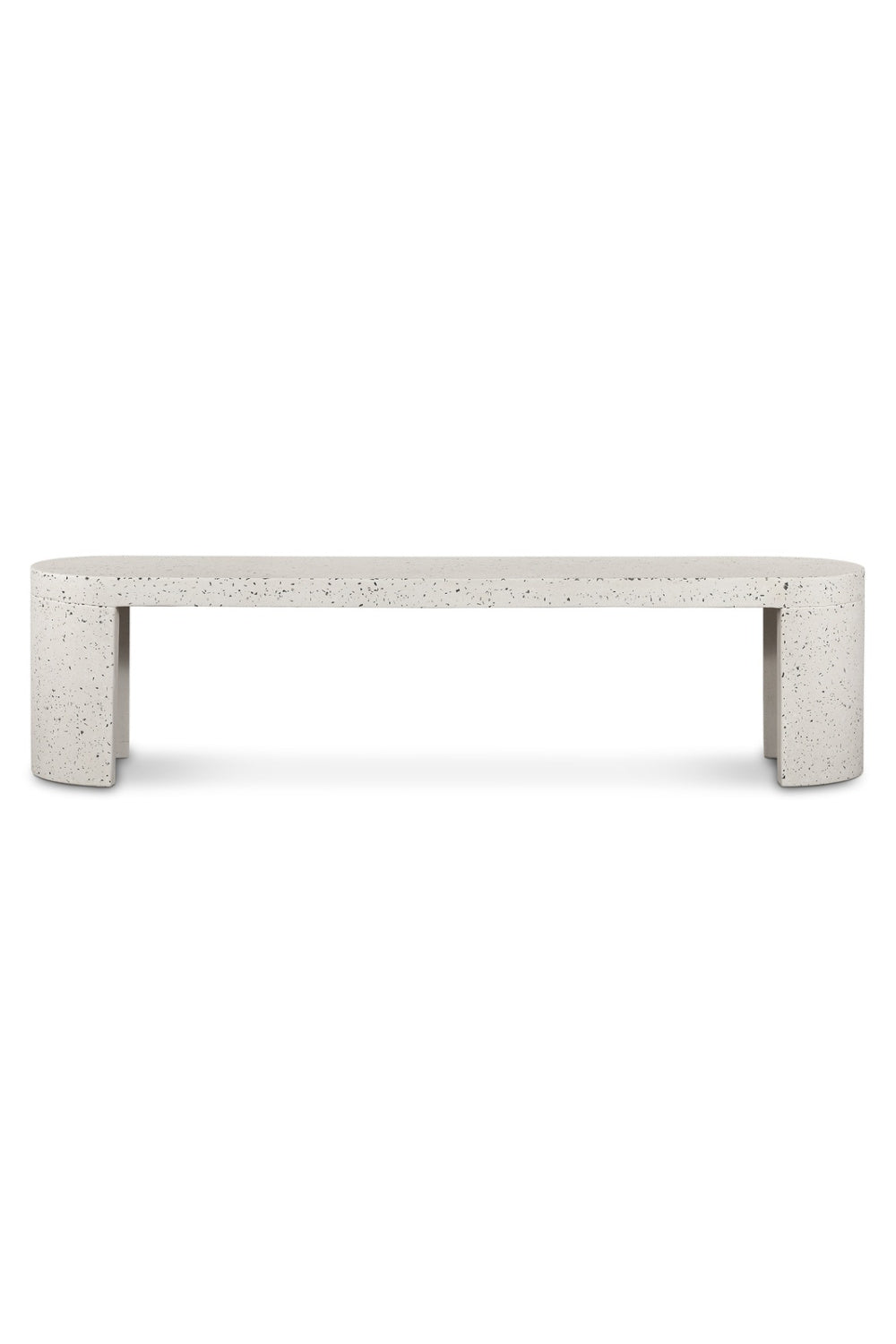 Modern European furniture - White Terrazzo Outdoor Bench - www.oroa.com