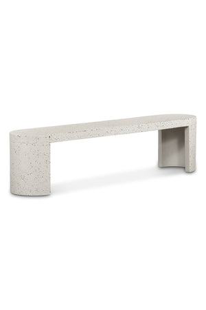 Modern European furniture - White Terrazzo Outdoor Bench - www.oroa.com