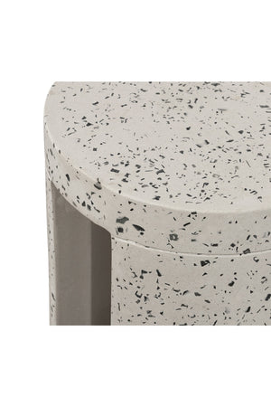 Modern European furniture - White Terrazzo Outdoor Stool - www.oroa.com