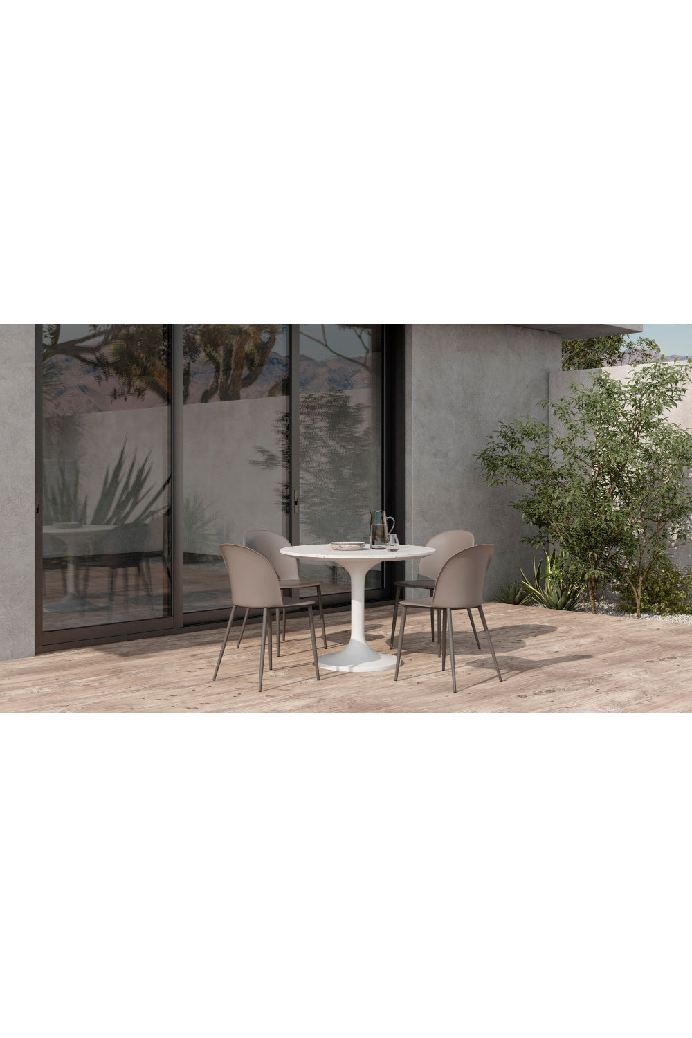   Modern European furniture - White Terrazzo Outdoor Coffee Table - www.oroa.com | Oroa.com