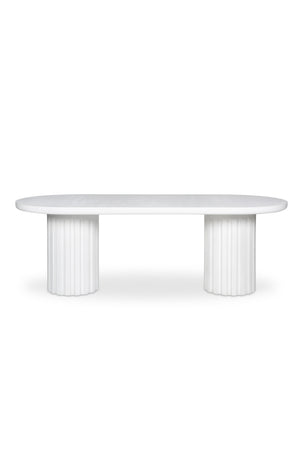  Modern European furniture - White Oval Outdoor Dining Table - www.oroa.com | Oroa.com