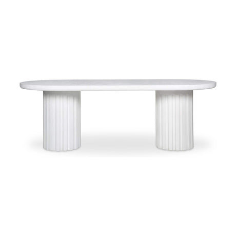   Modern European furniture - White Oval Outdoor Dining Table - www.oroa.com | Oroa.com