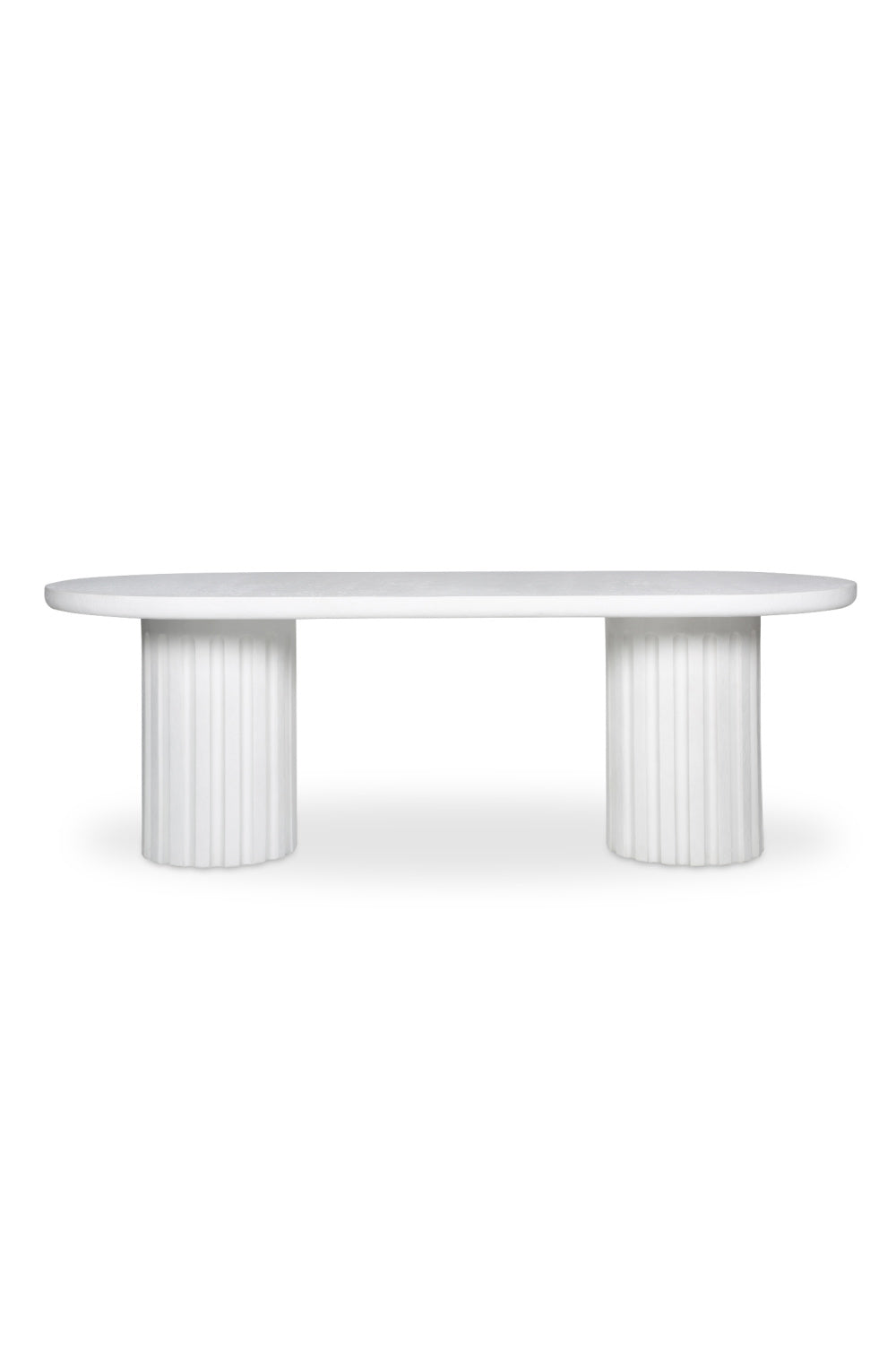   Modern European furniture - White Oval Outdoor Dining Table - www.oroa.com | Oroa.com