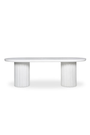   Modern European furniture - White Oval Outdoor Dining Table - www.oroa.com | Oroa.com
