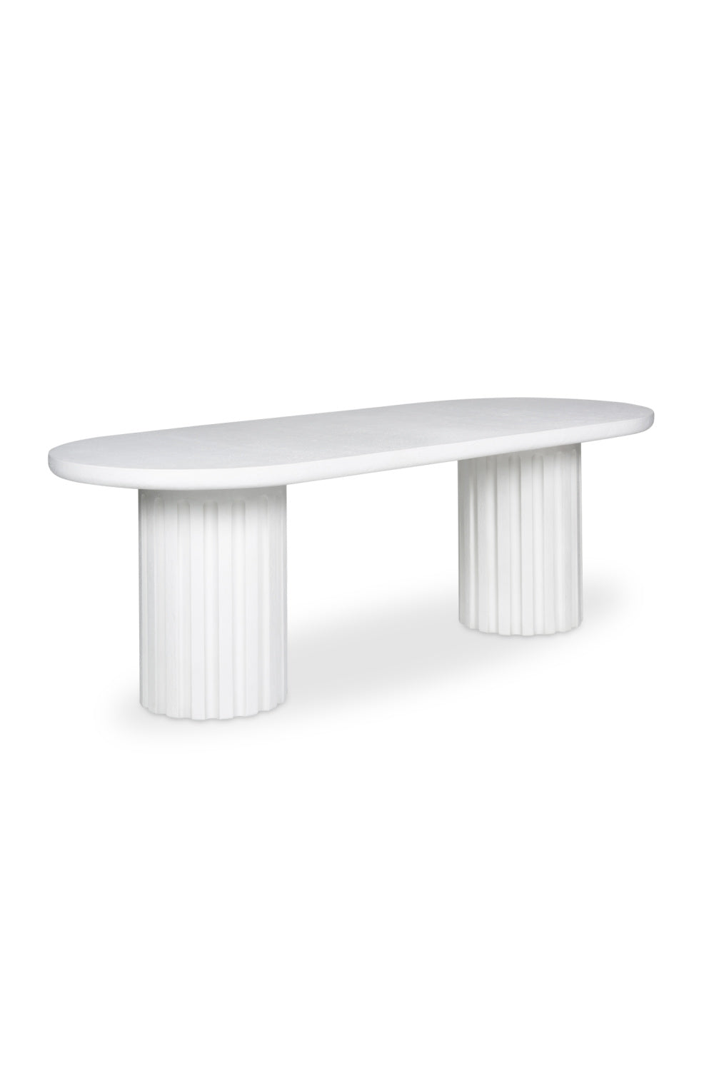   Modern European furniture - White Oval Outdoor Dining Table - www.oroa.com | Oroa.com
