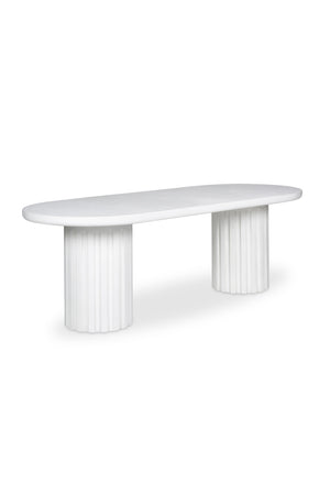   Modern European furniture - White Oval Outdoor Dining Table - www.oroa.com | Oroa.com