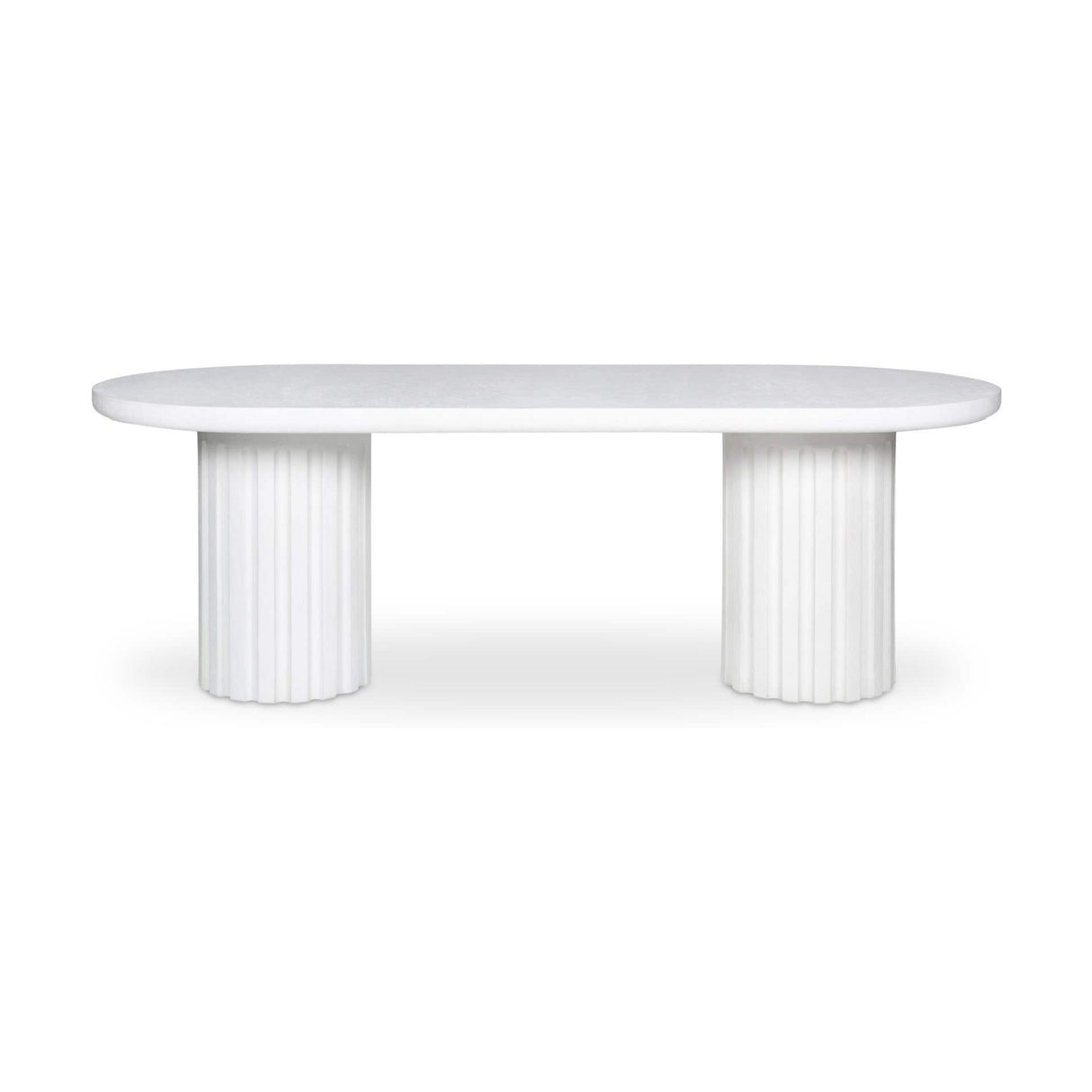   Modern European furniture - White Oval Outdoor Dining Table - www.oroa.com | Oroa.com